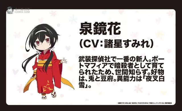 「文豪野犬」Q版漫画改编TV动画「文豪野犬 汪!」人设图公开 「文豪野犬」Q版漫画改编TV动画「文豪野犬 汪!」人设图公开
