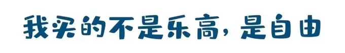 我买的不是乐高,是自由。 我买的不是乐高,是自由。