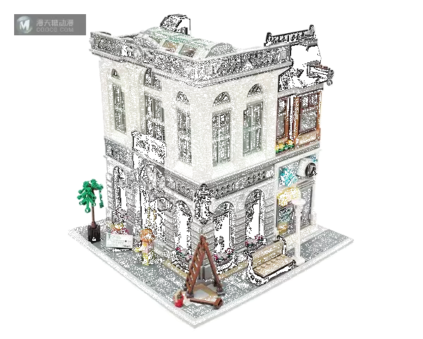 在家开银行: LEGO 乐高 10251 街景系列Brick Bank 砖块银行 简评 在家开银行: LEGO 乐高 10251 街景系列Brick Bank 砖块银行 简评