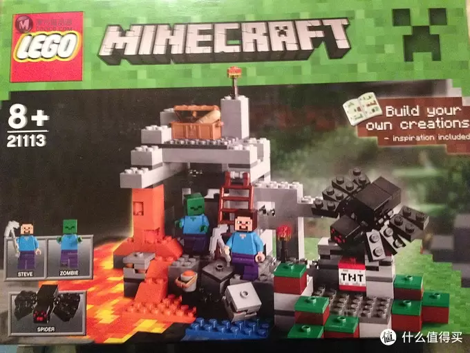 新系列来袭!LEGO 乐高 Minecraft The Cave 21113 Playset 创世神 山洞 新系列来袭!LEGO 乐高 Minecraft The Cave 21113 Playset 创世神 山洞