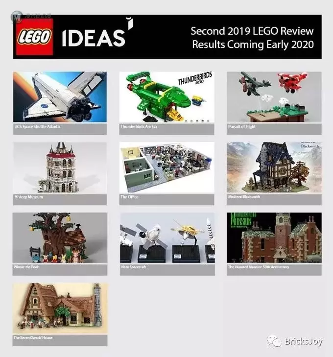乐高Ideas平台2019年度第二次评审入围作品公布 乐高Ideas平台2019年度第二次评审入围作品公布
