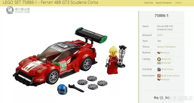 百元名车:LEGO 乐高 赛车系列 75886 法拉利488GT3 Scuderia Corsa车队 百元名车:LEGO 乐高 赛车系列 75886 法拉利488GT3 Scuderia Corsa车队