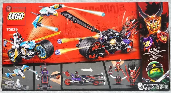 忍者版Tron: Legacy?LEGO 乐高 幻影忍者 Ninjago 巨轮摩托车追击战 70639 忍者版Tron: Legacy?LEGO 乐高 幻影忍者 Ninjago 巨轮摩托车追击战 70639