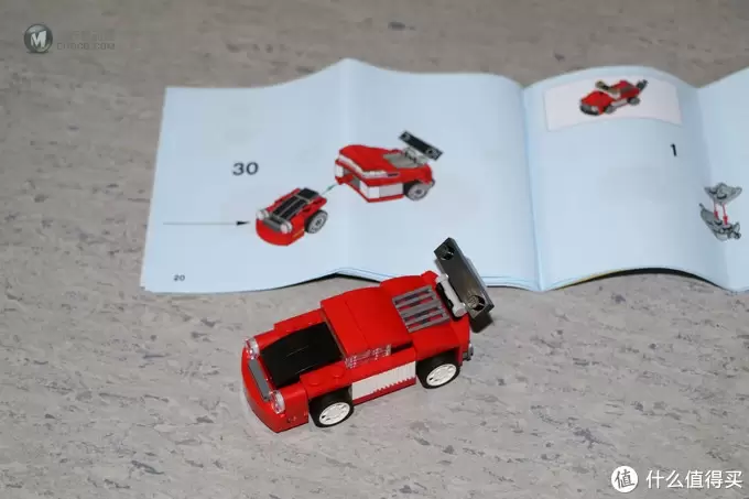 小set一样有乐趣—LEGO 乐高 百变三合一系列 31055 红色小跑车 开箱 小set一样有乐趣—LEGO 乐高 百变三合一系列 31055 红色小跑车 开箱