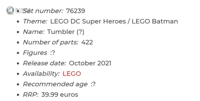 两款蝙蝠车将发售:LEGO 76240 Tumbler & 76239 Tumbler~ 两款蝙蝠车将发售:LEGO 76240 Tumbler & 76239 Tumbler~
