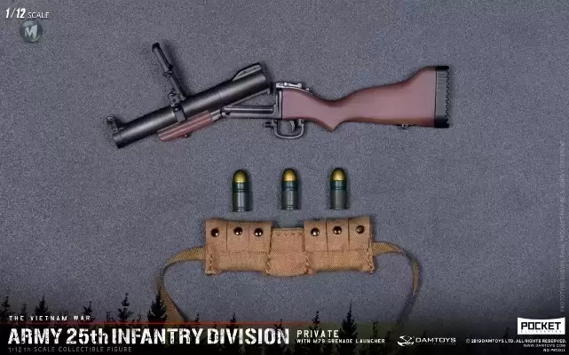 PES011 1/12 口袋精英系列 美国陆军25步兵师 新兵 M79 榴弹手 PES011 1/12 口袋精英系列 美国陆军25步兵师 新兵 M79 榴弹手