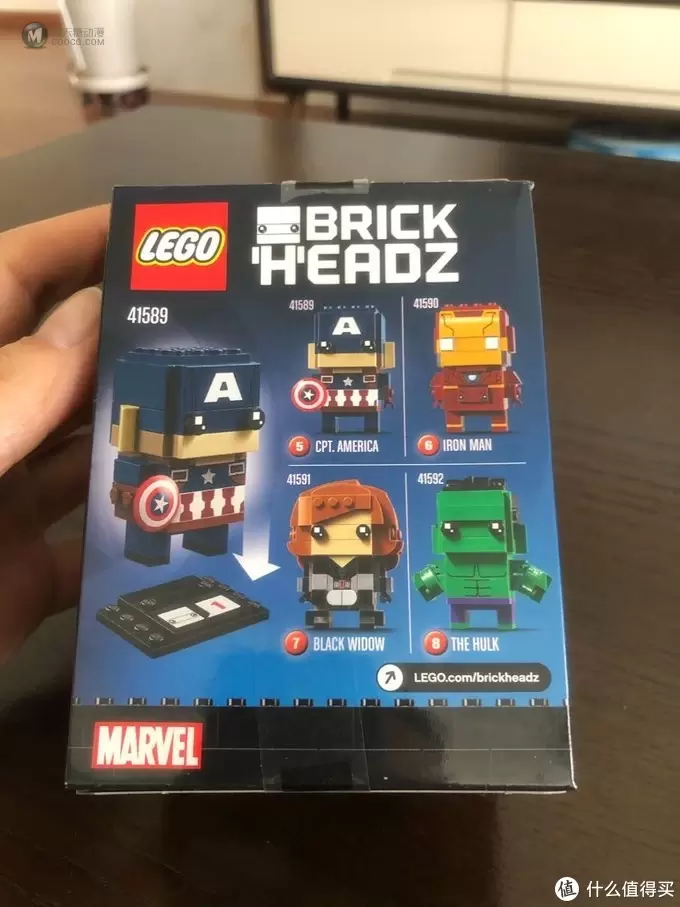 乐高 方头仔 篇十九：LEGO BRICKHEADZ 乐高方头仔  41589 美国队长