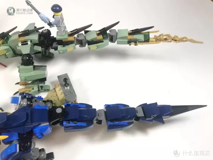 LEGO 乐高 拼拼乐 篇183：蓝龙配绿龙 Ninjago 幻影忍者系列 70652 雷电暴风神龙