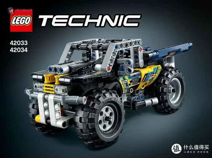 入坑我的第一批乐高1+1=3：LEGO 乐高 Technic 机械组 42034 四轮越野摩托车&42033 Technic 巅峰赛车