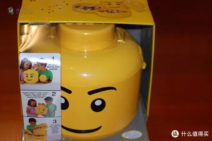 大头大头，下雨不愁：小盆友的LEGO 乐高 笑脸大头 收纳罐 零件桶