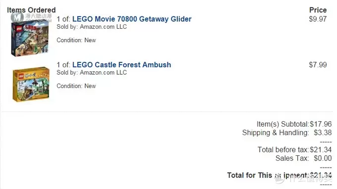 LEGO 乐高 Movie 70800 Getaway Glider 逃亡滑翔机 & Castle Forest Ambush 6024762 建筑玩具
