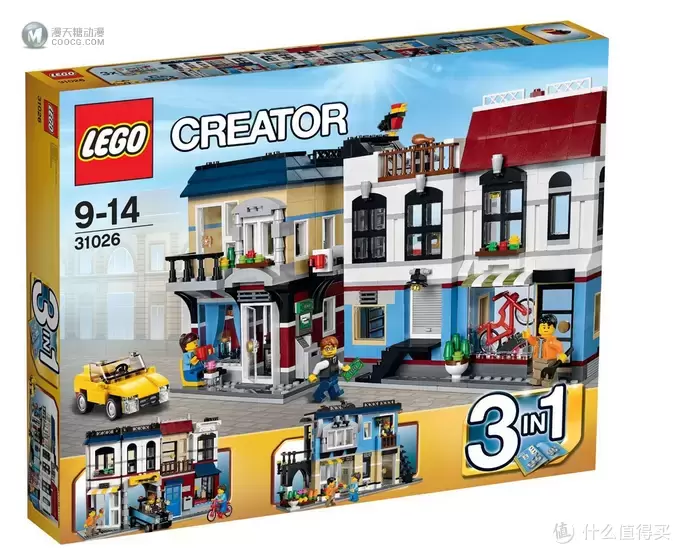 迷你街景：LEGO 乐高 31026 咖啡屋和单车店