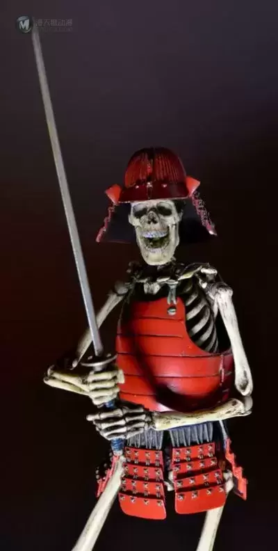 KT Project KT-010 竹谷隆之自在置物 骸骨武士 着彩 六文钱贴纸